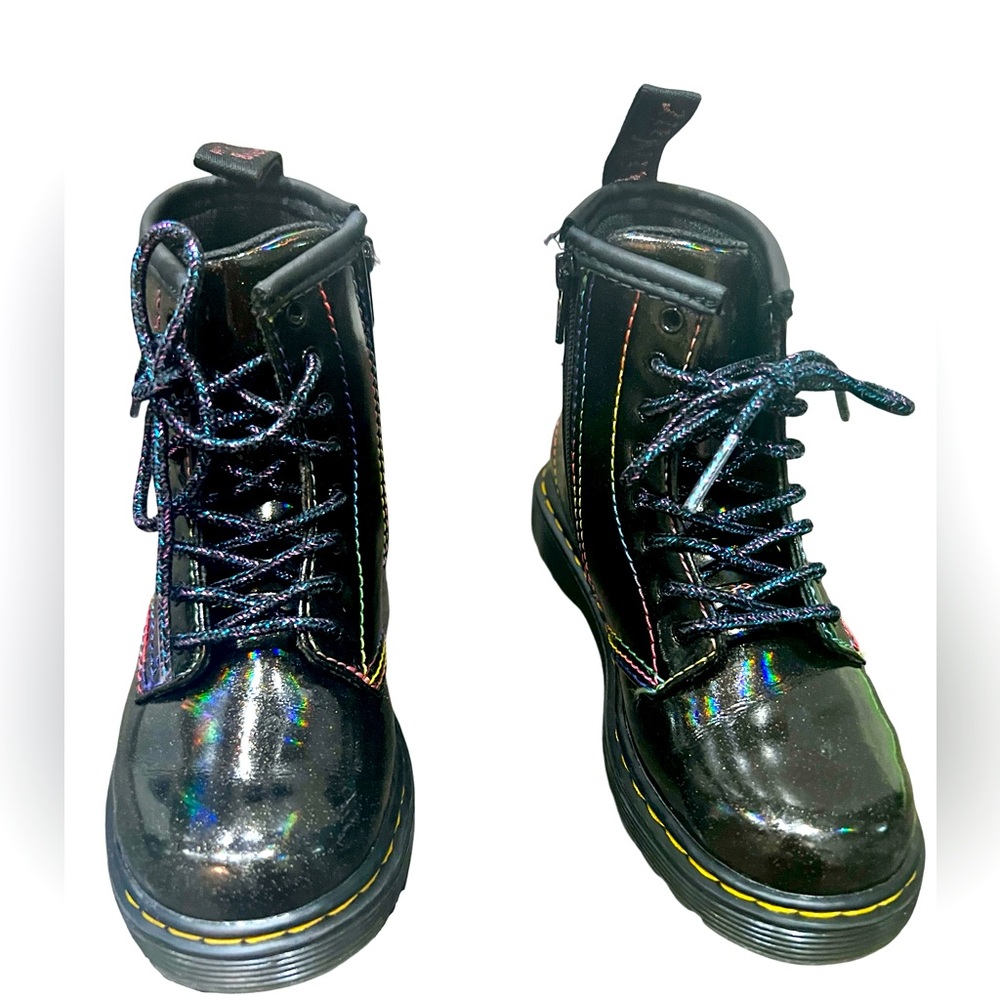 Dr. martens SZ 10 Toddler/Black Glitter Hologram/ Lightly Worn/ Great Condition